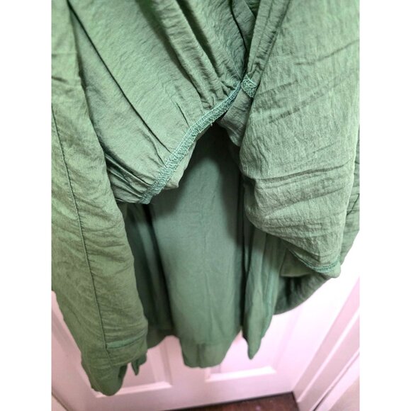 Abercrombie & Fitch Green Sleeveless Tiered Maxi Dress Adjustable Straps & Side - Picture 7 of 11